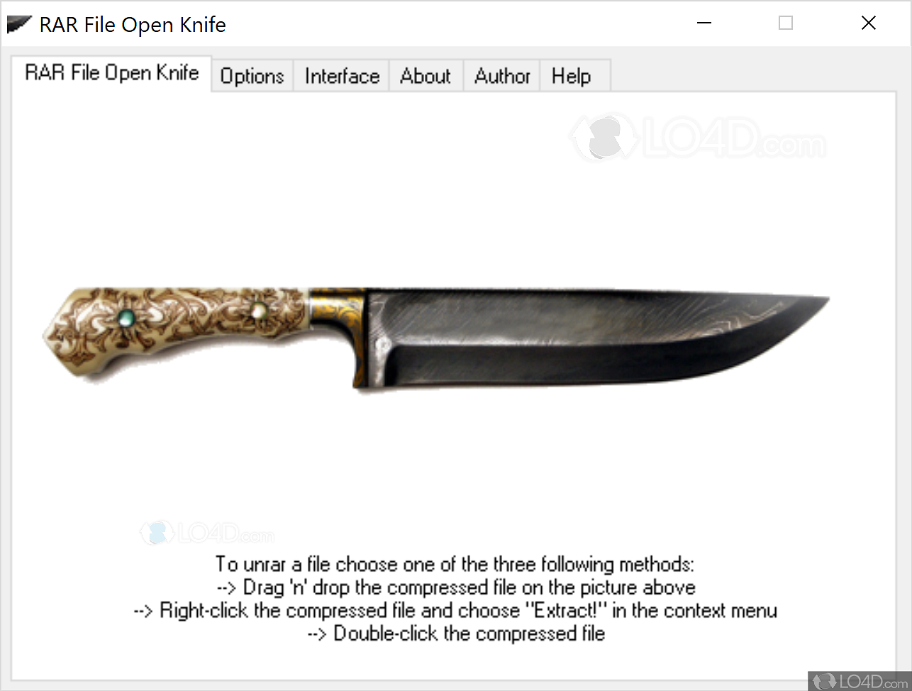 rar file opener knife